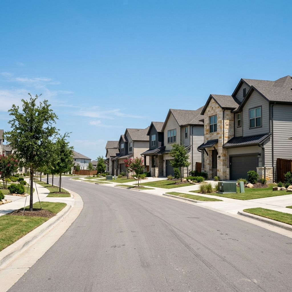 A newer HOA subdivision home in Lancaster, the kind of property exposed to regional water damage risk