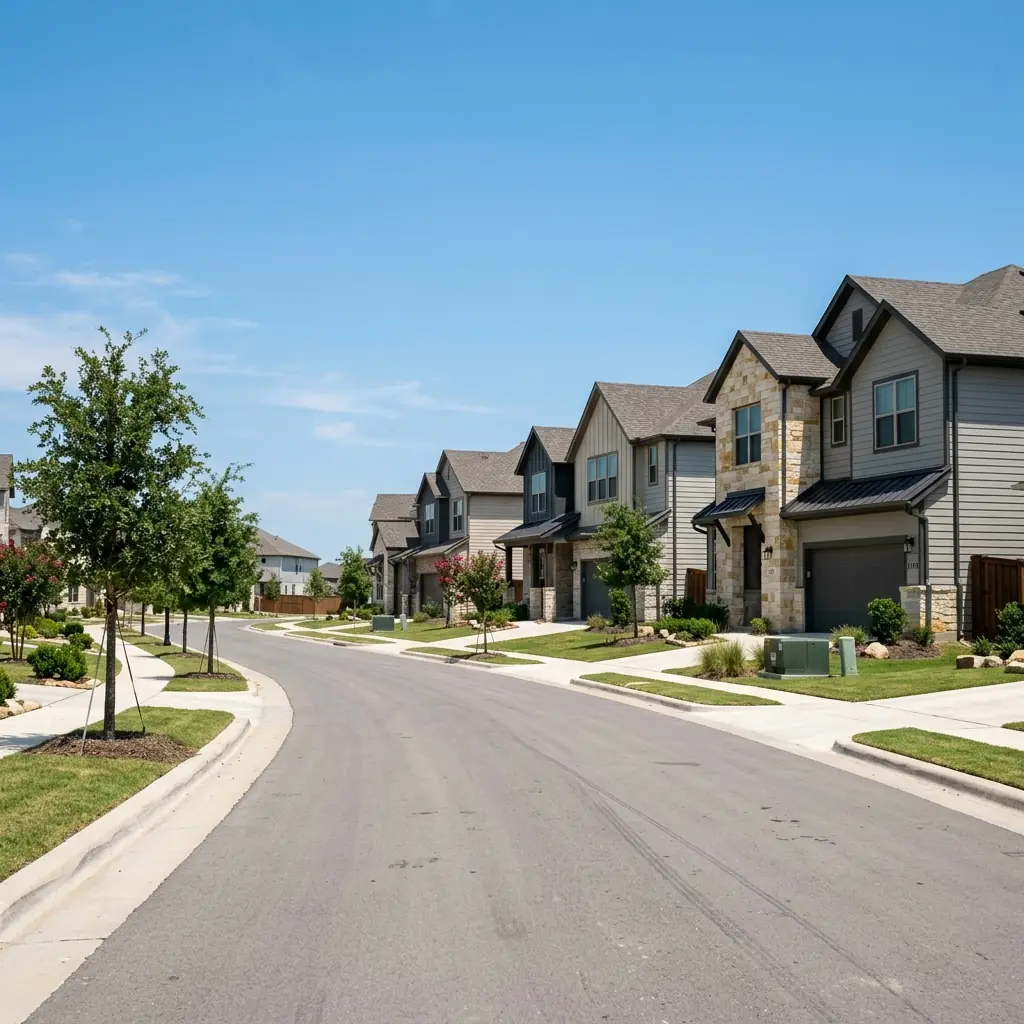 A newer HOA subdivision home in Lancaster, the kind of property exposed to regional water damage risk